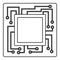 Microchip icon outline