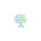 Microchip tree Logo. Digital Tree, technology, nature, wireless, internet, network, technologies, vector logo template. Logo of in