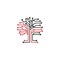 Microchip tree Logo. Digital Tree, technology, nature, wireless, internet, network, technologies, vector logo template. Logo of in