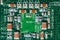 Microchips, radioelements, processor on the electronic board, motherboard