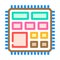 microcontroller electrical engineer color icon vector illustration