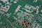 Microcontroller pcb. Close up printed circuit board of an electronic device