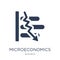 Microeconomics icon. Trendy flat vector Microeconomics icon on w