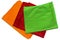 Microfiber cloth, orange, green, red