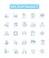 Microfinance vector line icons set. Microfinance, Loan, Finance, Banking, Credit, Investment, Poor illustration outline