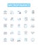 Microfinance vector line icons set. Microfinance, Loan, Finance, Banking, Credit, Investment, Poor illustration outline