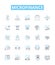 Microfinance vector line icons set. Microfinance, Loan, Finance, Banking, Credit, Investment, Poor illustration outline