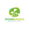 Microgreen Sprout Logo Illustration. Organic Local Urban Farm Design Concept. Sustainable Vector Sign