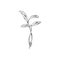 Microgreens amaranth plant, hand drawn natural organic spice herb, vector engraved healthy microgreen shoots, raw sprout