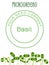 Microgreens Basil. Seed packaging design, text, vegan food