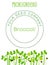 Microgreens Broccoli. Seed packaging design, text, vegan food
