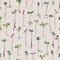 Microgreens hand drawn seamless pattern