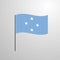 Micronesia,Federated States waving Flag