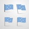 Micronesia,Federated States waving Flag set design vector