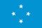 Micronesia flag background illustration blue white stars