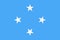 Micronesia Flag Vector Flat Icon