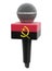 Microphone and Angolan flag. Image with clipping path