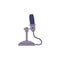 Microphone for audio broadcast sign or symbol flat vector illustration isolated.