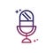 Microphone audio social media gradient style icon