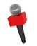 Microphone with Blank Box Isolated