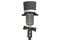 Microphone with cylinder hat and bow tie, 3D rendering