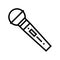 microphone electronic device for singing song line icon vector illustration