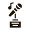 Microphone Equipment For Singing Songs glyph icon