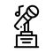 Microphone Equipment For Singing Songs Vector Icon