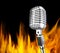 Microphone in the fire