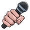 Microphone Fist Hand Comic Book Pop Art Cartoon