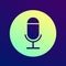Microphone flat vector icon