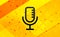 Microphone icon abstract digital banner yellow background