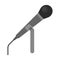 Microphone icon. Audio technology, musical record symbol