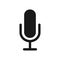 Microphone icon. Audio voice recording on/off mute symbol. Flat podcast application interface sign. Vector illustration image.
