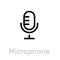 Microphone icon. Editable line vector.