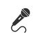 Microphone icon in flat style. Mic broadcast vector illustration