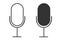 Microphone icon. Record media symbol. Sign voice vector