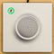 Microphone icon switch, and loudspeaker on wood background for c