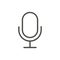Microphone icon vector. Line record symbol.