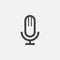 Microphone icon, vector logo, linear pictogram isolated on white, pixel perfect illustration.