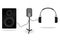 Microphone for input Sound. Speaker for send Sound to many people. HeadPhone for send sound to personal.