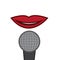 Microphone Isolated Lips