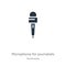 Microphone for journalists icon vector. Trendy flat microphone for journalists icon from multimedia collection isolated on white