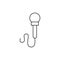 Microphone line icon - outline interview concept sign in thin line style