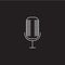 Microphone line icon, outline vector logo