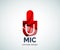 Microphone logo business branding icon