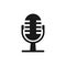 Microphone mic icon. Vector illustration, flat design