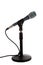 Microphone on a mic stand on white