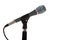 Microphone on a mic stand on white