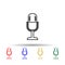 microphone multi color style icon. Simple thin line, outline vector of web icons for ui and ux, website or mobile application